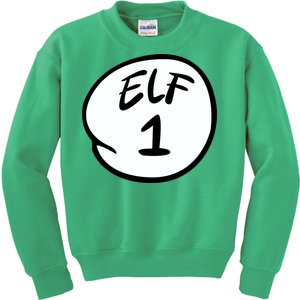 Elf 1 2 3 4 5 Custom Number Personalize Kids Sweatshirt