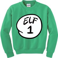 Elf 1 2 3 4 5 Custom Number Personalize Kids Sweatshirt