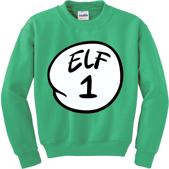Elf 1 2 3 4 5 Custom Number Personalize Kids Sweatshirt