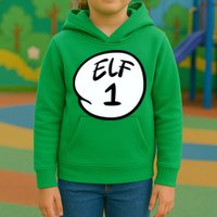 Elf 1 2 3 4 5 Custom Number Personalize Kids Hoodie