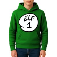 Elf 1 2 3 4 5 Custom Number Personalize Kids Hoodie