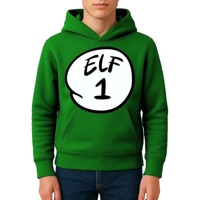 Elf 1 2 3 4 5 Custom Number Personalize Kids Hoodie
