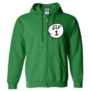 Elf 1 2 3 4 5 Custom Number Personalize Full Zip Hoodie