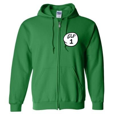 Elf 1 2 3 4 5 Custom Number Personalize Full Zip Hoodie