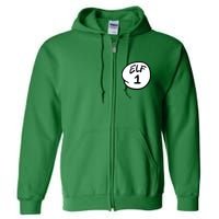 Elf 1 2 3 4 5 Custom Number Personalize Full Zip Hoodie