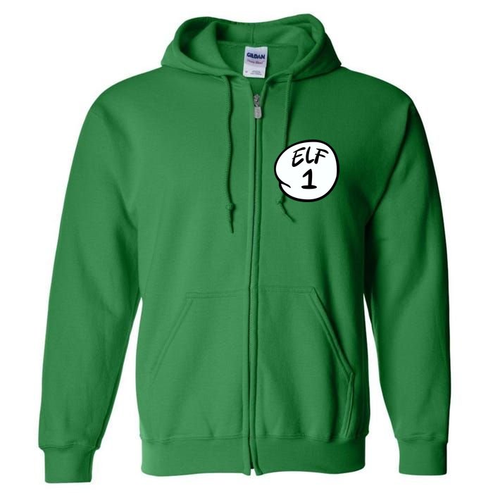 Elf 1 2 3 4 5 Custom Number Personalize Full Zip Hoodie