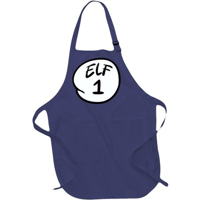 Elf 1 2 3 4 5 Custom Number Personalize Full-Length Apron With Pockets