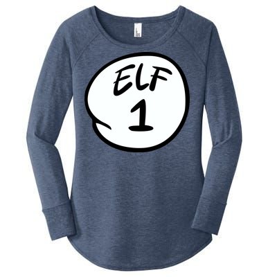 Elf 1 2 3 4 5 Custom Number Personalize Women's Perfect Tri Tunic Long Sleeve Shirt