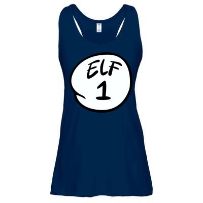 Elf 1 2 3 4 5 Custom Number Personalize Ladies Essential Flowy Tank