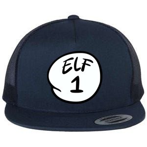 Elf 1 2 3 4 5 Custom Number Personalize Flat Bill Trucker Hat