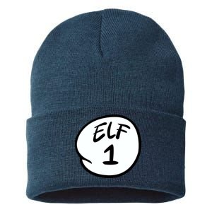 Elf 1 2 3 4 5 Custom Number Personalize Sustainable Knit Beanie