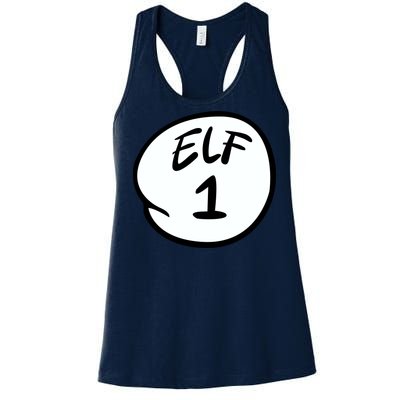 Elf 1 2 3 4 5 Custom Number Personalize Women's Racerback Tank