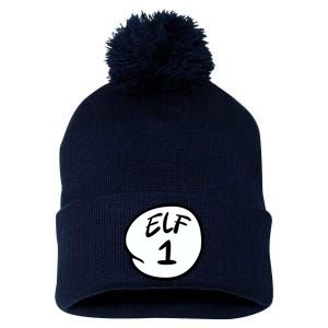 Elf 1 2 3 4 5 Custom Number Personalize Pom Pom 12in Knit Beanie