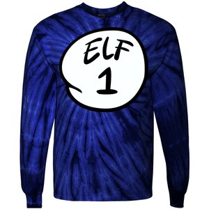 Elf 1 2 3 4 5 Custom Number Personalize Tie-Dye Long Sleeve Shirt