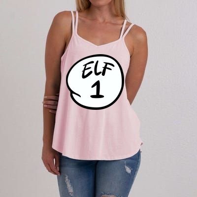 Elf 1 2 3 4 5 Custom Number Personalize Women's Strappy Tank