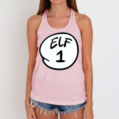 Elf 1 2 3 4 5 Custom Number Personalize Women's Knotted Racerback Tank