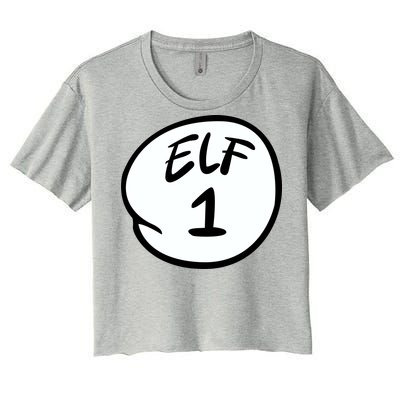 Elf 1 2 3 4 5 Custom Number Personalize Women's Crop Top Tee