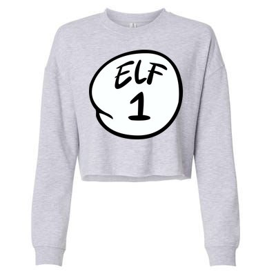 Elf 1 2 3 4 5 Custom Number Personalize Cropped Pullover Crew