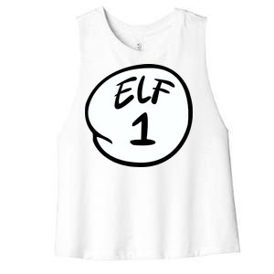 Elf 1 2 3 4 5 Custom Number Personalize Women's Racerback Cropped Tank