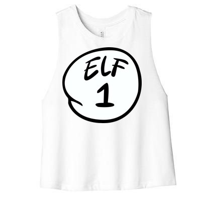 Elf 1 2 3 4 5 Custom Number Personalize Women's Racerback Cropped Tank