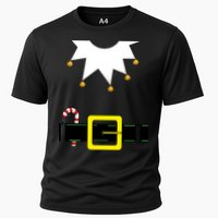Elf Costume With Candy Cane Cooling Performance Crew T-Shirt