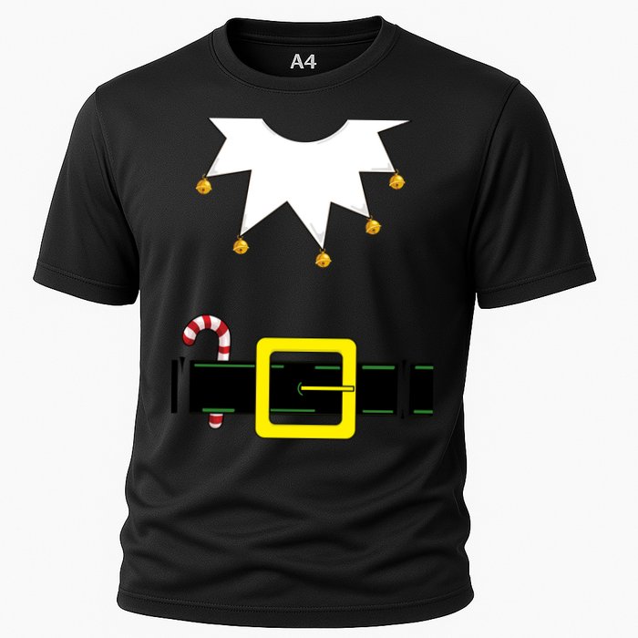 Elf Costume With Candy Cane Cooling Performance Crew T-Shirt