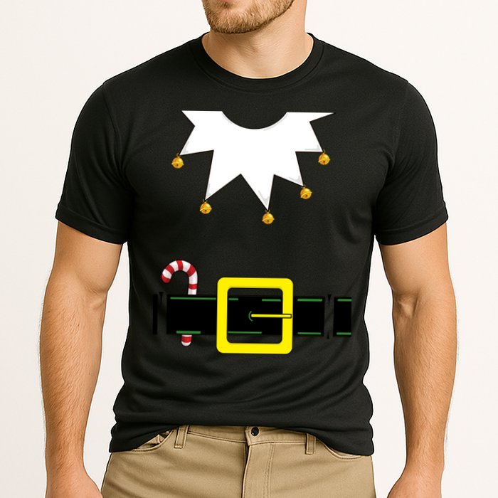 Elf Costume With Candy Cane Cooling Performance Crew T-Shirt