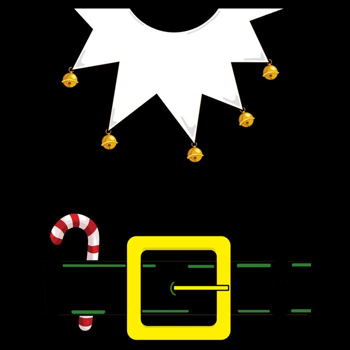 Elf Costume With Candy Cane Cooling Performance Crew T-Shirt