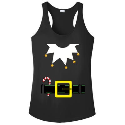 Elf Costume With Candy Cane Ladies PosiCharge Competitor Racerback Tank