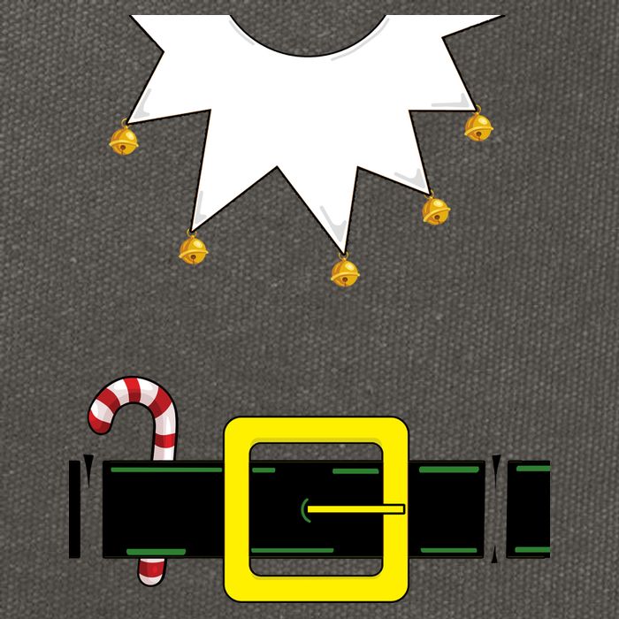 Elf Costume With Candy Cane Cotton Canvas Backpack