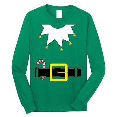 Elf Costume With Candy Cane Long Sleeve Shirt