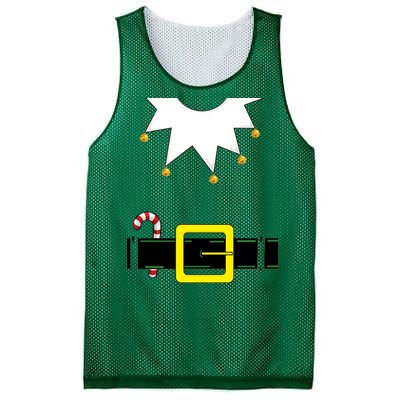 Elf Costume With Candy Cane Mesh Reversible Basketball Jersey Tank