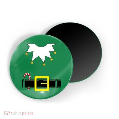 Elf Costume With Candy Cane Magnet