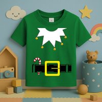 Elf Costume With Candy Cane Toddler T-Shirt