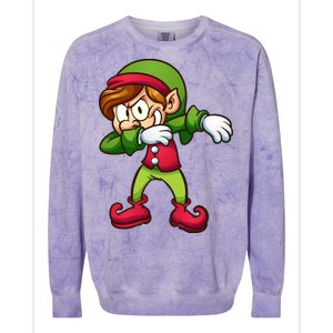 Elf Dabbing Colorblast Crewneck Sweatshirt