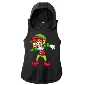 Elf Dabbing Ladies PosiCharge Tri-Blend Wicking Draft Hoodie Tank