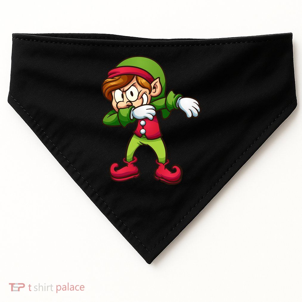 Elf Dabbing USA-Made Doggie Bandana