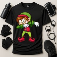 Elf Dabbing Cooling Performance Crew T-Shirt
