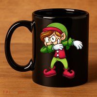 Elf Dabbing 11oz C Handle Ceramic Mug