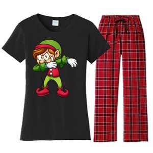 Elf Dabbing Women's Flannel Pajama Set