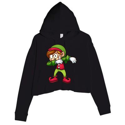 Elf Dabbing Crop Fleece Hoodie