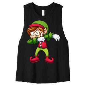 Elf Dabbing Women's Racerback Cropped Tank