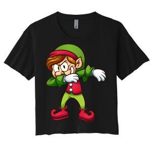 Elf Dabbing Women's Crop Top Tee