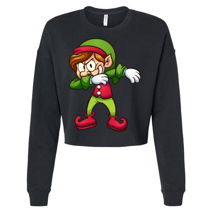 Elf Dabbing Cropped Pullover Crew