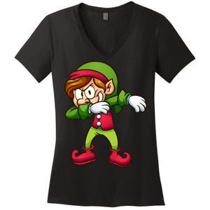 Elf Dabbing Women's V-Neck T-Shirt