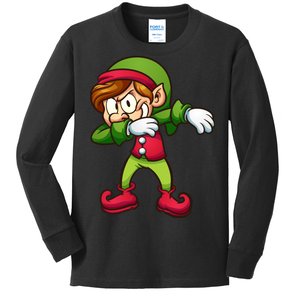 Elf Dabbing Kids Long Sleeve Shirt