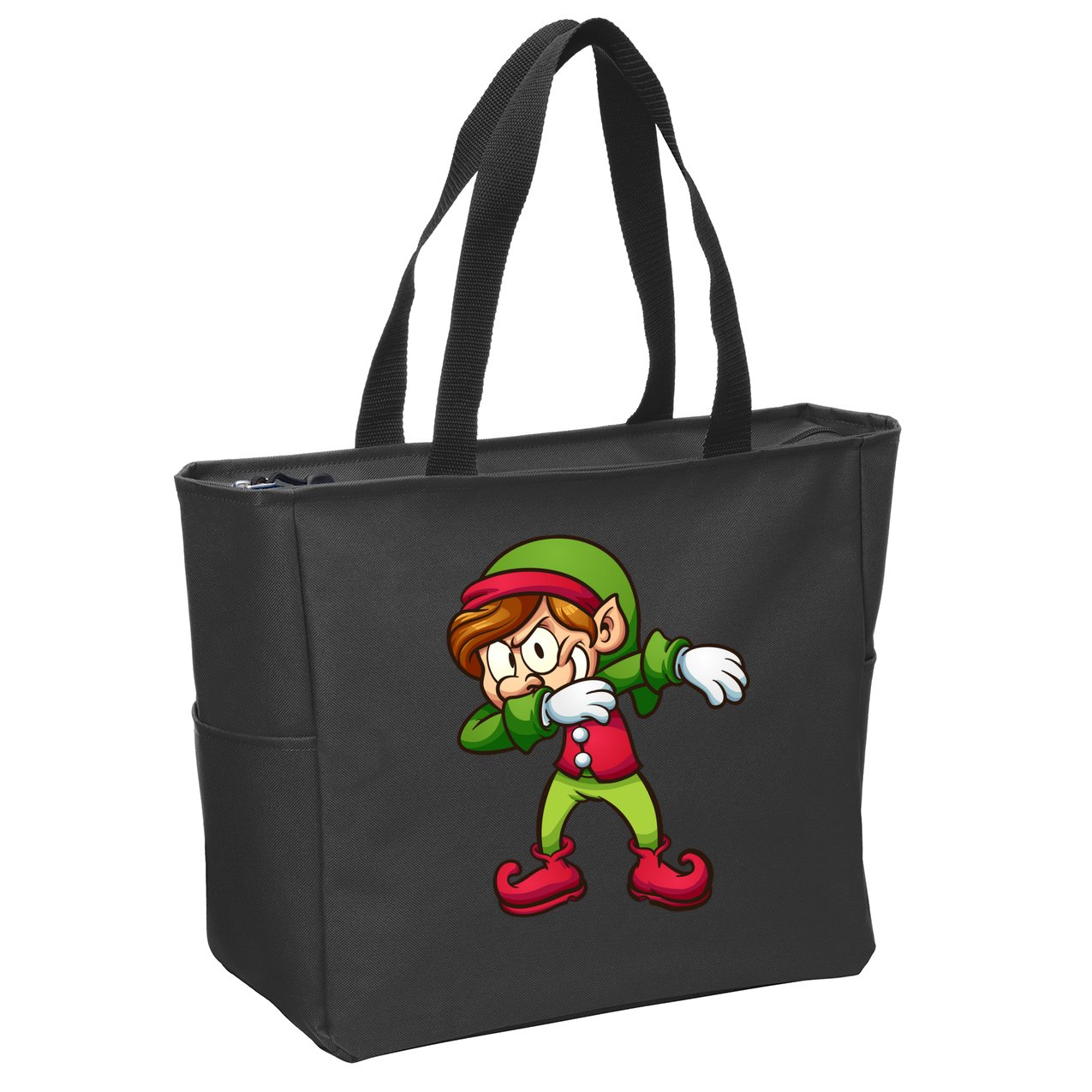 Elf Dabbing Zip Tote Bag