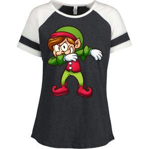 Elf Dabbing Enza Ladies Jersey Colorblock Tee