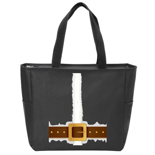 Elf Santa Suit Top Zip Tote Bag