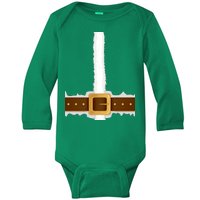 Elf Santa Suit Top Baby Long Sleeve Bodysuit